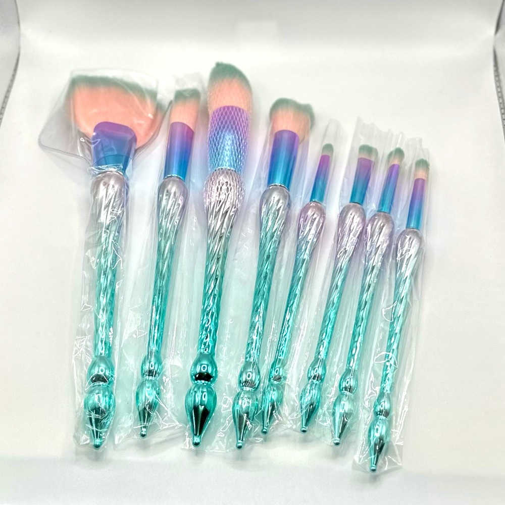 Mermaid Makeup Brushes - 8pc